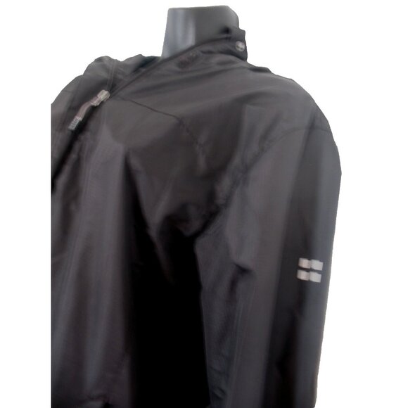 Swiss Alps Women’s Size L Waterproof Rain Jacket Wind Breaker Black Ck Measures - Picture 3 of 12